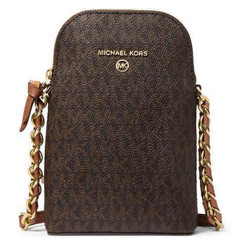 michael michael kors signature small north south chain phone crossbody